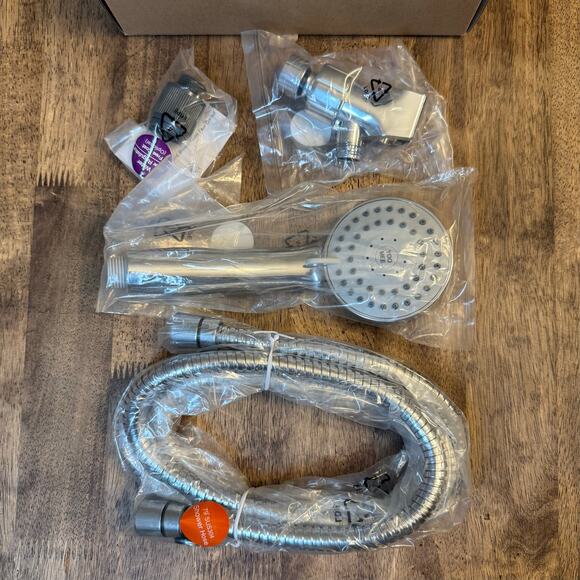 YOO.MEE High Pressure Handheld Shower Head Adjustable Setting Stainless Steel - Picture 1 of 4